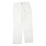 DICKIES Mens White Regular Fit Straight Denim Jeans W34 L32 Workwear Casual