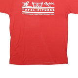 LOGO 7 Mens Red Fitness T-Shirt M Short Sleeve Crew Neck Cotton Blend Casual