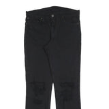 LEVI'S 511 Slim Mens Black Slim Skinny Denim W33 L32 Ripped Stretch Cotton Blend
