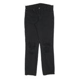 LEVI'S 511 Slim Mens Black Slim Skinny Denim W33 L32 Ripped Stretch Cotton Blend