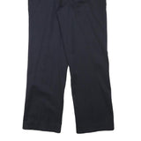 ODEVA Mens Regular Fit Black Cotton Blend Trousers W30 L29 Classic Zip Closure