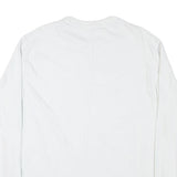 ABERCROMBIE & FITCH Mens White Crew Neck M Cotton Blend Sweatshirt Long Sleeve