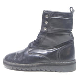 PLDM Womens Black Lace-Up Ankle Boots Polyester UK 7 Stylish Fashion