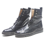 PLDM Womens Black Lace-Up Ankle Boots Polyester UK 7 Stylish Fashion