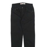 LEVI'S 502 Boys Black Slim Skinny Denim Dark W27 L27 Cotton Blend Jeans