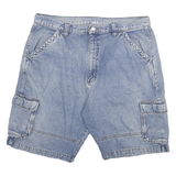 WRANGLER Mens Denim Cargo Blue Shorts 3XL W38 Relaxed Fit Workwear