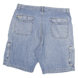 WRANGLER Mens Denim Cargo Blue Shorts 3XL W38 Relaxed Fit Workwear
