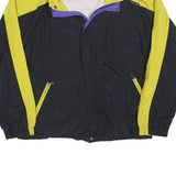 K-WAY Mens Yellow & Black Nylon Jacket M Zip Plain Retro Windbreaker