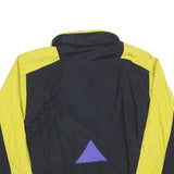 K-WAY Mens Yellow & Black Nylon Jacket M Zip Plain Retro Windbreaker