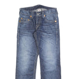TRUE RELIGION Mens Jeans Blue Regular Straight Denim Medium W31 L32 Classic Zip