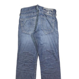 TRUE RELIGION Mens Jeans Blue Regular Straight Denim Medium W31 L32 Classic Zip