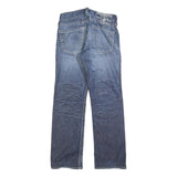 TRUE RELIGION Mens Jeans Blue Regular Straight Denim Medium W31 L32 Classic Zip