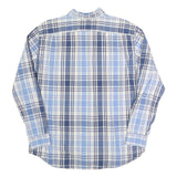 NAUTICA Mens Blue & White Checked Shirt XL Casual Cotton Long Sleeve Button Down