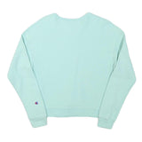 CHAMPION Mens Light Blue Crew Neck S Cotton Blend Pullover Sweatshirt