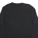 CHAMPION Mens Black Sweatshirt Crew Neck L Cotton Blend Pullover Casual