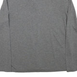 LACOSTE Mens Grey Long Sleeve Plain Polo Shirt L Cotton Blend Classic Fit