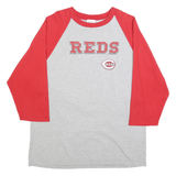 LEE Mens Grey & Red Reds Graphic T-Shirt M Long Sleeve Crew Neck Casual