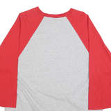 LEE Mens Grey & Red Reds Graphic T-Shirt M Long Sleeve Crew Neck Casual