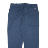 DICKIES Mens Cotton Blend Blue Relaxed Straight Trousers W38 L29 Workwear Casual