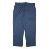 DICKIES Mens Cotton Blend Blue Relaxed Straight Trousers W38 L29 Workwear Casual
