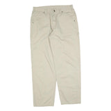 LEE Mens Regular Beige Cotton Blend Trousers W36 L31 Casual Zip Closure