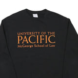 CHAMPION Mens Black University Of The Pacific Crew Neck L Cotton Sweatshirt