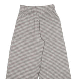 SANS SOUCI Womens Polyester Blend Brown & Cream Checked Regular Wide-Leg