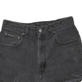 CALVIN KLEIN Womens Shorts Black Denim Cut-Off M W30 Distressed Hem Casual