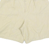 Womens Beige Casual Cotton Blend Shorts XS W26 Relaxed Fit Plain Style