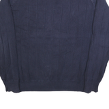 NAUTICA Mens Blue Patterned Cotton Jumper Crew Neck Basic Knit XL Classic