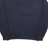NAUTICA Mens Blue Patterned Cotton Jumper Crew Neck Basic Knit XL Classic