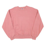 JERZEES Mens Pink Crew Neck S Cotton Blend Sweatshirt Casual Essential