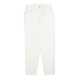 MUSTANG Womens White Regular Fit Straight Denim Jeans W26 L28 Zip Cotton Blend