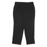 Mens Wool Black Regular Fit Straight Trousers W32 L27 Classic Formal Zip