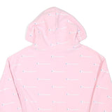 CHAMPION Womens Pink Cotton Blend All Over Logo Pullover Hoodie M