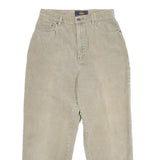 ROUTE 66 Womens Cotton Beige Regular Straight Trousers W30 L27 Classic Zip