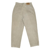 ROUTE 66 Womens Cotton Beige Regular Straight Trousers W30 L27 Classic Zip