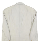 CHCHAREL Mens Cream Check Blazer Jacket L Woven Classic Tailored Button