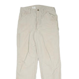 CARHARTT Mens Beige Cotton Blend Regular Fit Straight Leg Trousers W32 L33