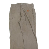 CARHARTT Mens Cotton Blend Beige Loose Straight Trousers W34 L34 Workwear Zip