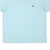 NAUTICA Mens Light Blue Classic Cotton Blend Crew Neck T-Shirt L Casual Wear