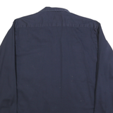 DICKIES Mens Navy Work Shirt L Cotton Blend Durable Button Closure Utility