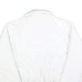 Womens White & Light Blue Reversible Zip Polyester Blend Jacket L Plain Casual