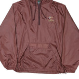 MV SPORT Mens Maroon Florida State Hooded Jacket 2XL Nylon Plain Zip Pullover