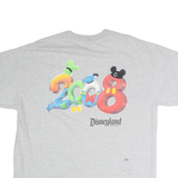 DISNEYLAND Womens Grey 2008 Graphic T-Shirt XL Short Sleeve Crew Neck Vintage
