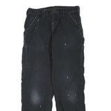 CARHARTT Mens Black Cotton Blend Regular Fit Straight Leg Trousers W32 L32