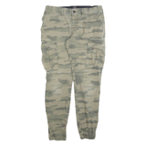 C&A Mens Cotton Blend Slim Camouflage Cargo Trousers W31 L28 Cargo Pants
