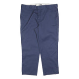 DICKIES Mens Regular Fit Navy Blue Work Trousers W42 L29 Zip Closure Durable