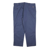 DICKIES Mens Regular Fit Navy Blue Work Trousers W42 L29 Zip Closure Durable