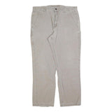 CARHARTT Mens Jeans Beige Relaxed Straight Denim W40 L34 Workwear Durable Zip